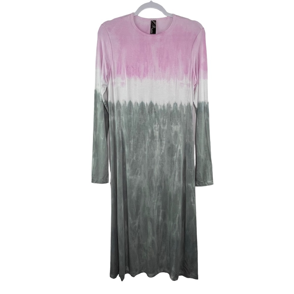 Annie Turbin Dress Tie Dye Dress Size L Maxi T-shirt